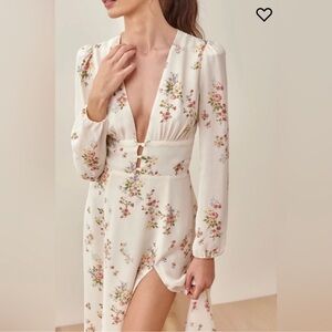 - Reformation Lorne dress in perfume floral